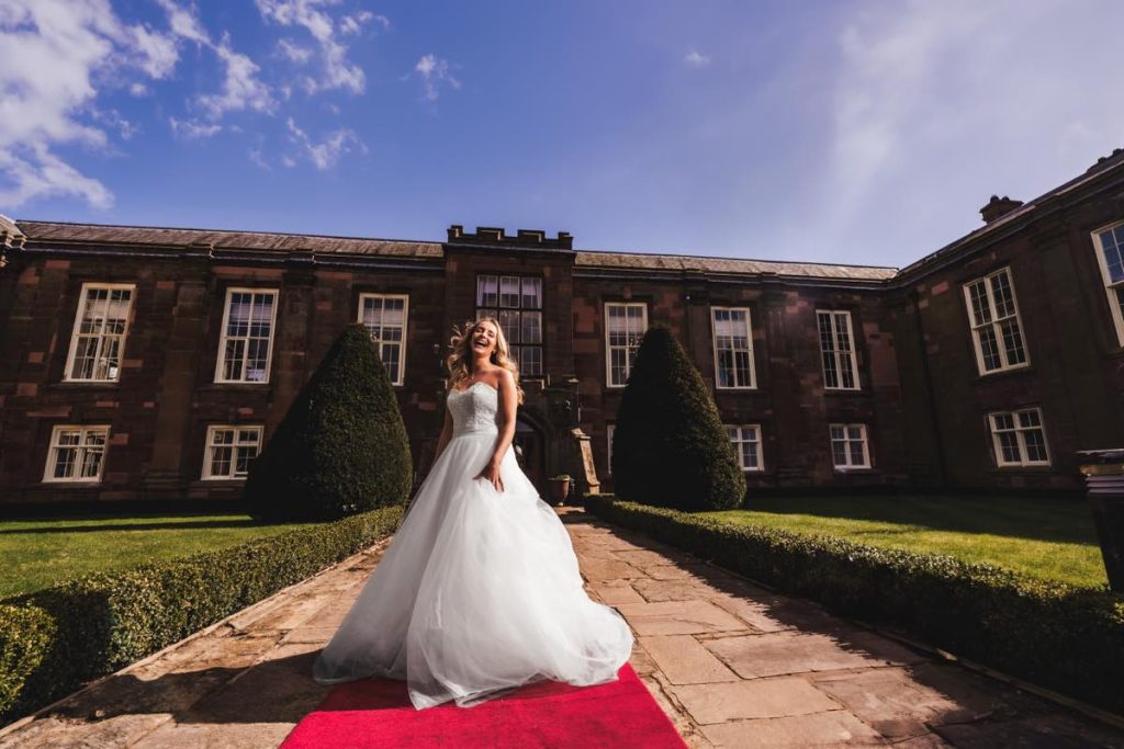 Vale Royal Abbey Red Carpet Bride